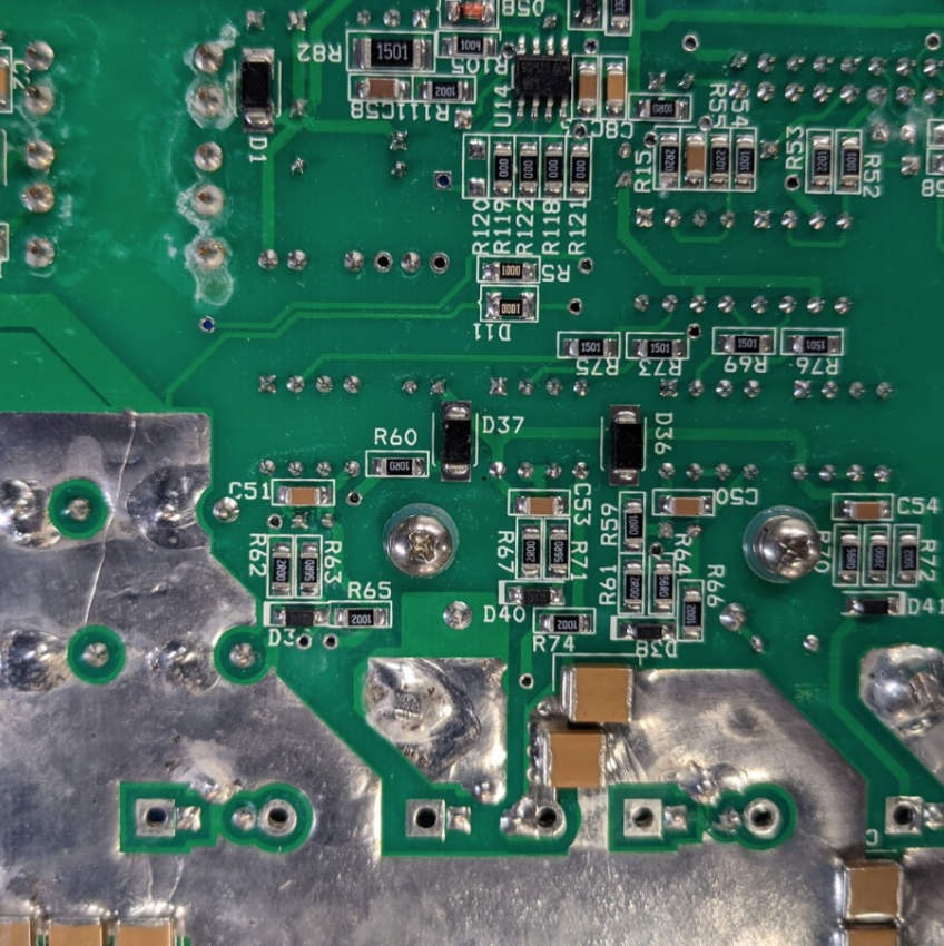 close up of a circuit board