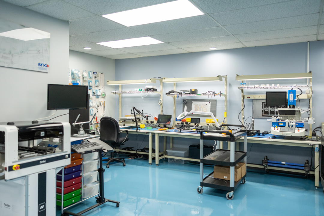 lab room with carts and equipment perspective 3